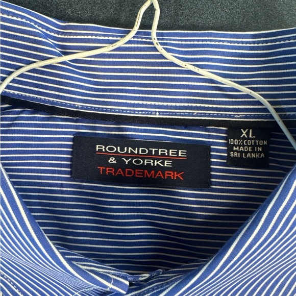 Roundtree & Yorke Blue Casual Button Down Shirt - Picture 5 of 5